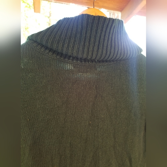 Turtleneck Sweater RW & Co Ladies Medium Dark Brown Blend w Cotton Wool Angora - Picture 6 of 9